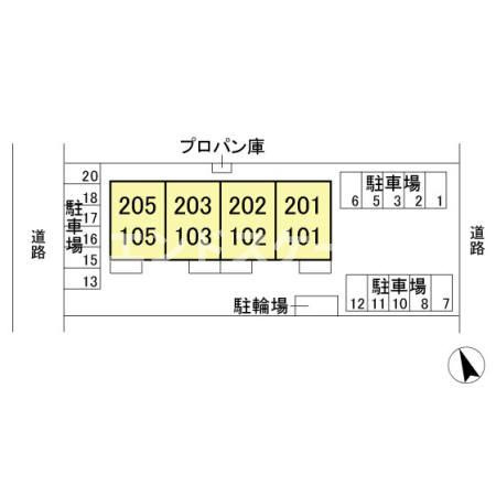 ｌｅ-ｃｉｅｌの区画図|高崎、前橋、伊勢崎エリアのお部屋探しはエンドスケープまで！お客様の理想お聞かせ下さい♪
