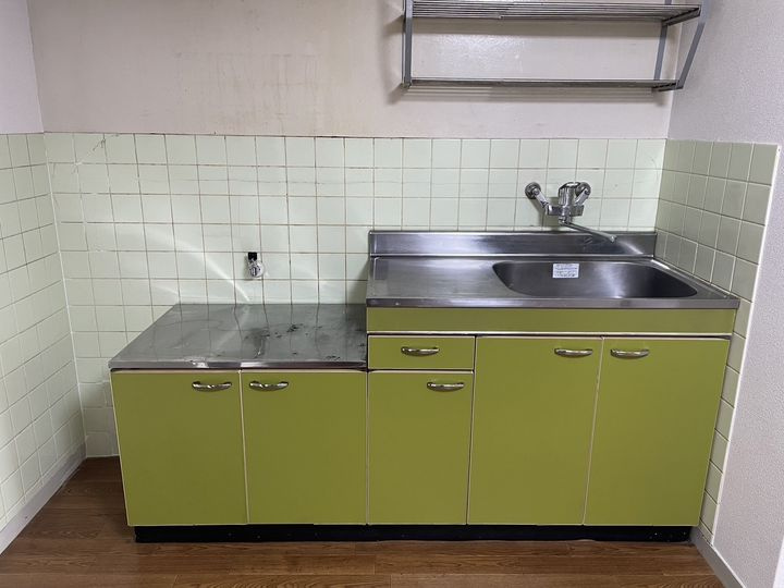 熊本市中央区帯山４丁目のアパートのキッチン