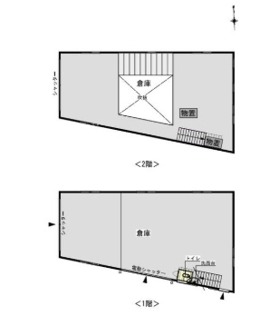 嵯峨甲塚事業所兼倉庫の間取り
