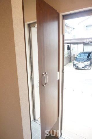 熊本市中央区新大江２丁目のアパートの玄関