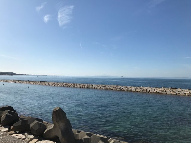 淡路島海沿い・オーシャンフロントの土地の展望|目の前には海が広がります