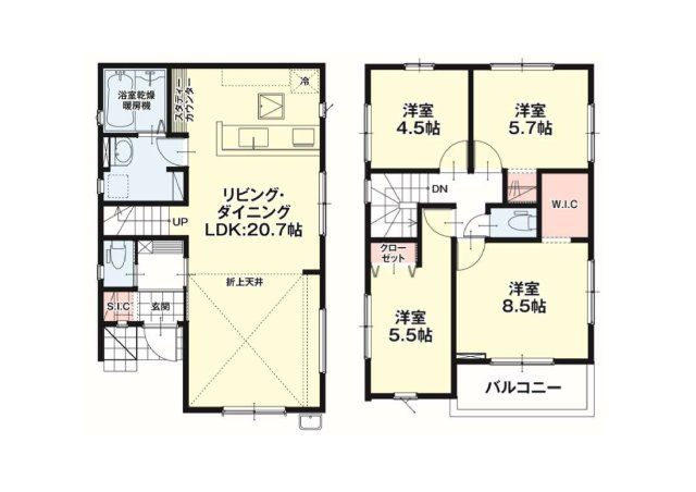【間取り】 | 【1期】小松原（1号棟）