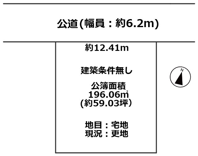 高島市今津町弘川59坪売地の土地図