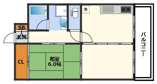 扇町亀甲マンションの間取り