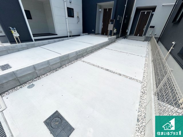 東淀川区大桐　新築一戸建ての駐車場|駐車スペース！散水栓があるので、こまめに愛車を洗えます！