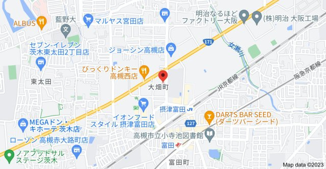 シャルマンコーポ摂津富田の地図