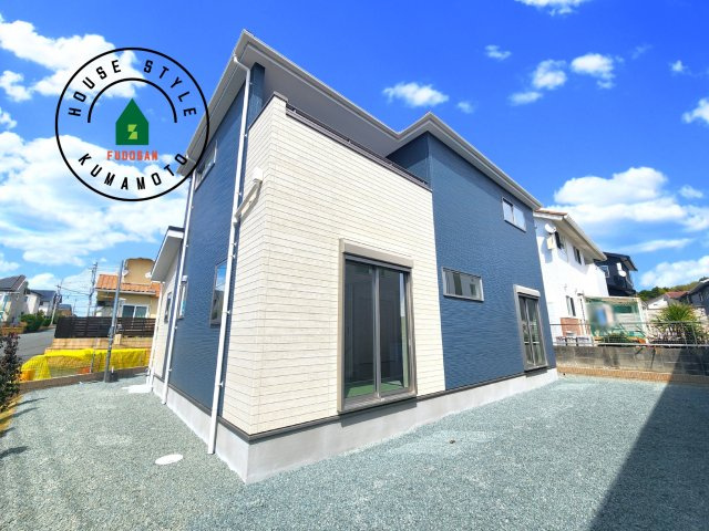 菊池郡大津町美咲野4丁目第1-1棟（1号棟）　の外観|デザイン性のある外観です。