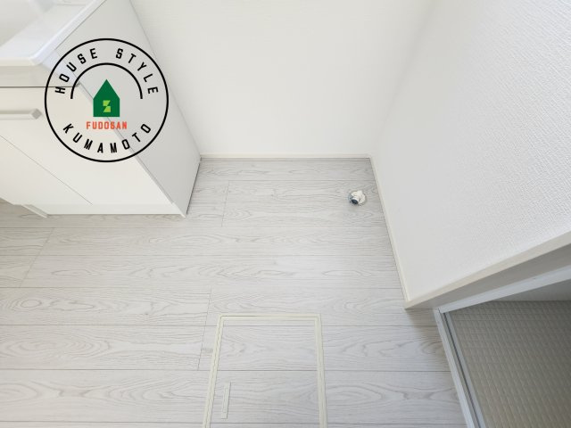 菊池郡大津町美咲野4丁目第1-1棟（1号棟）　のランドリースペース|ランドリースペースとなります。広々して有効的にご使用できます。 