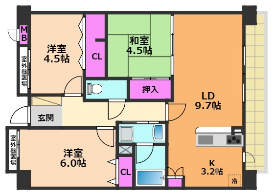 【間取り】 | パセオ上牧