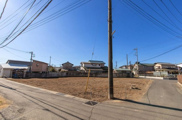 敷地面積75坪　売地　川越市石田 全2区画の前面道路含む現地写真|北側4.0ｍ公道、東側4.6ｍ公道　②号区は角地です！