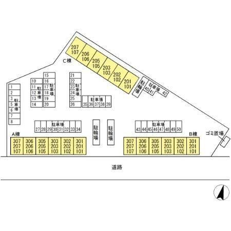 セレニティーホームズCの区画図