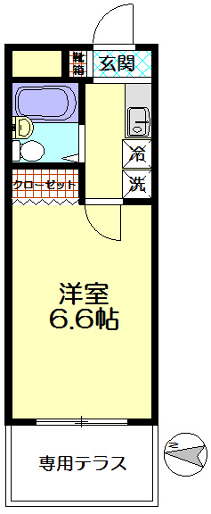 広々とした専用テラスが魅力のお部屋です♪