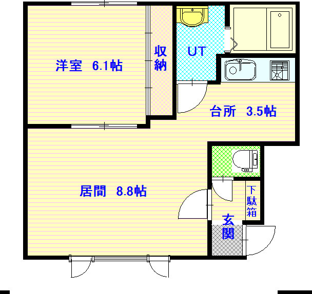 アヴァンティＢ棟の間取り