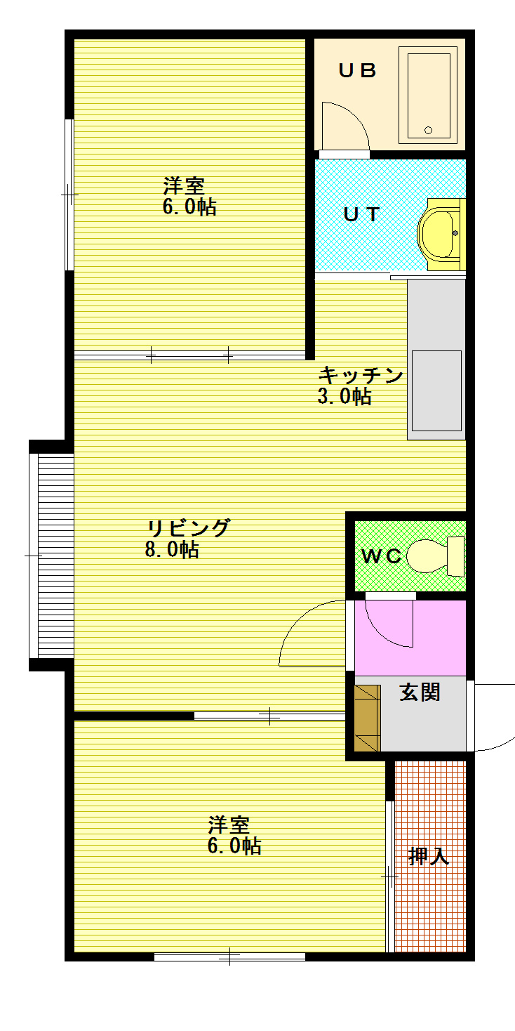 アプリコットハウスの間取り