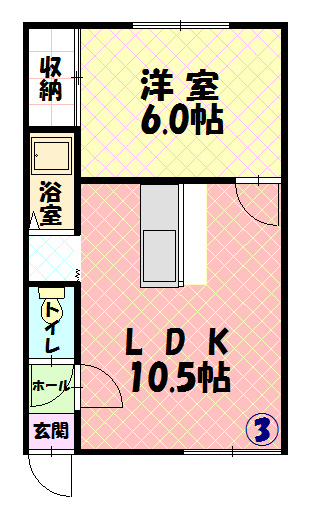 サンハイム１０４の間取り