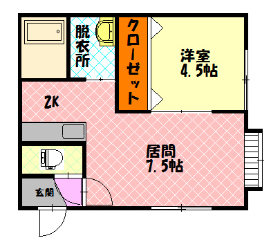 クリーンハイツ カイホークＢの間取り