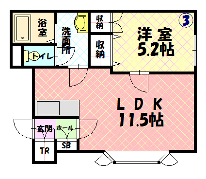 ウィステリア21Bの間取り