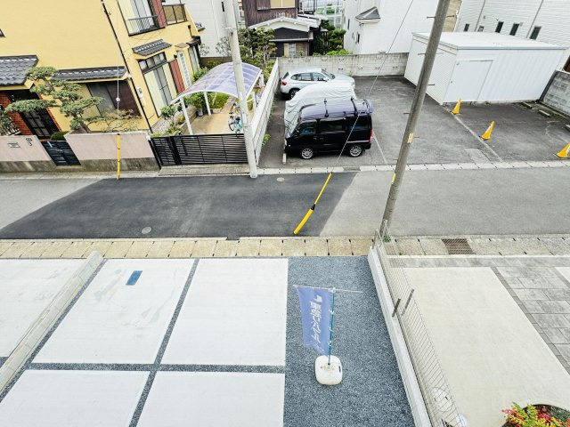市川市八幡６丁目新築戸建【北方小学校：9分】の展望|バルコニーより道路側眺望