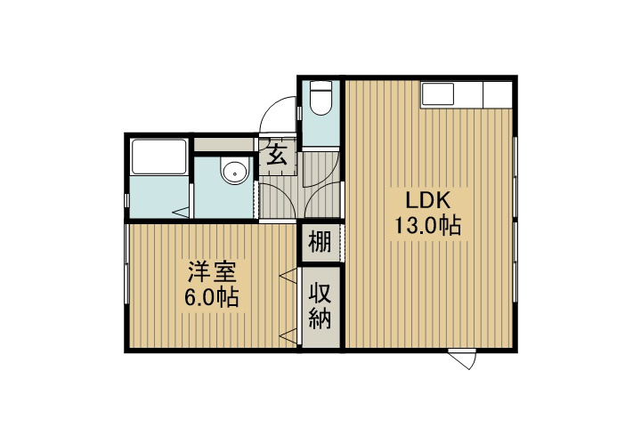 小口ハイツの間取り
