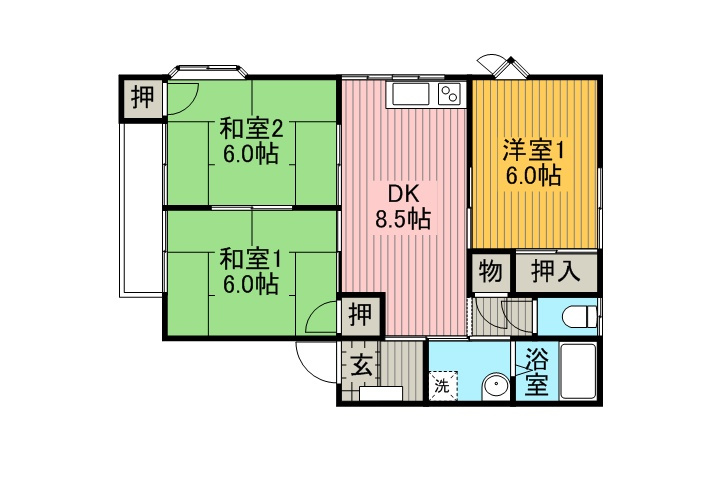 コーポ姫宮の間取り