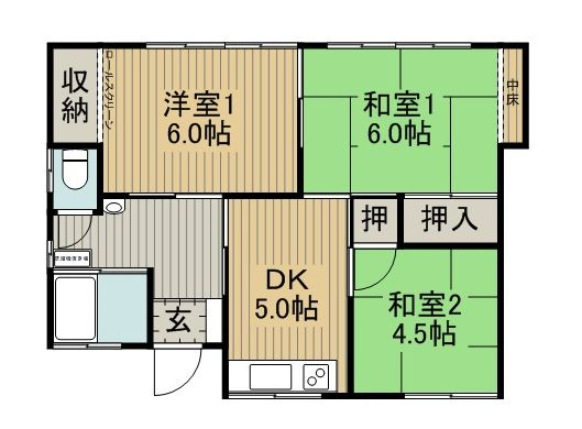 宮坂荘の間取り