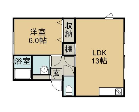 小口ハイツの間取り