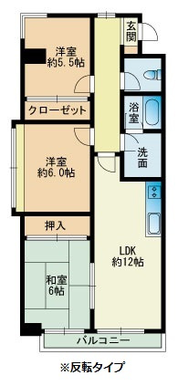 グランディ野間の間取り