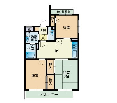 サザ２１飛石B棟の間取り