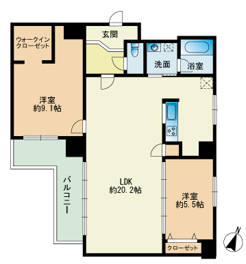 １０３大稲マンションの間取り