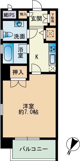 コンフォール高宮東の間取り