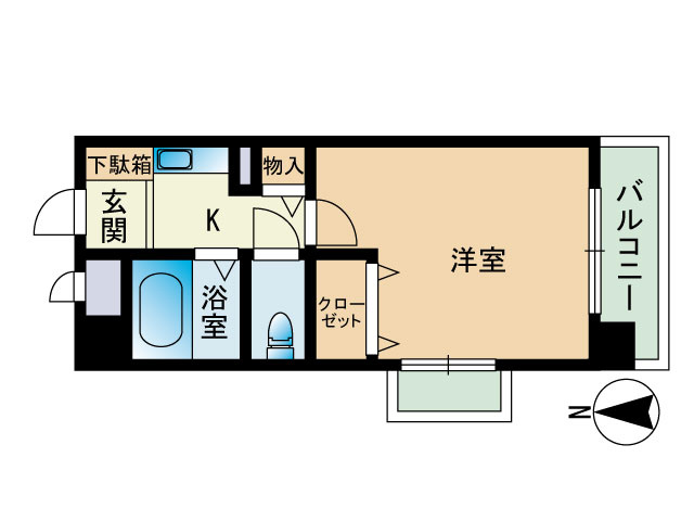 福岡市早良区荒江２丁目の賃貸マンションの間取り