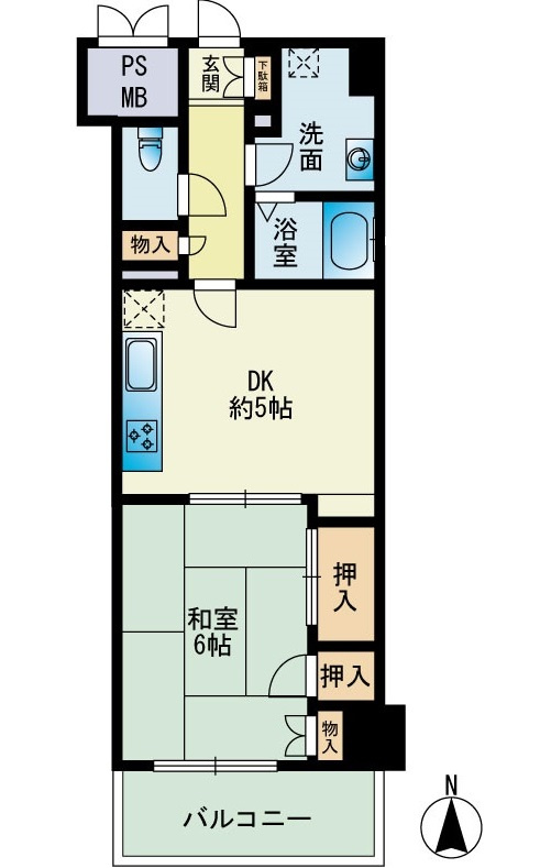福岡市南区大楠３丁目の賃貸マンションの間取り