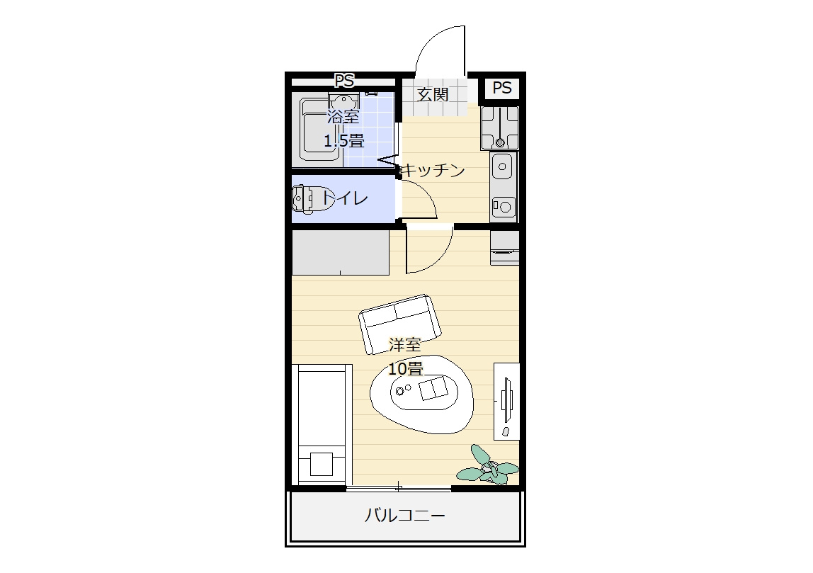 水戸島エコ305の間取り