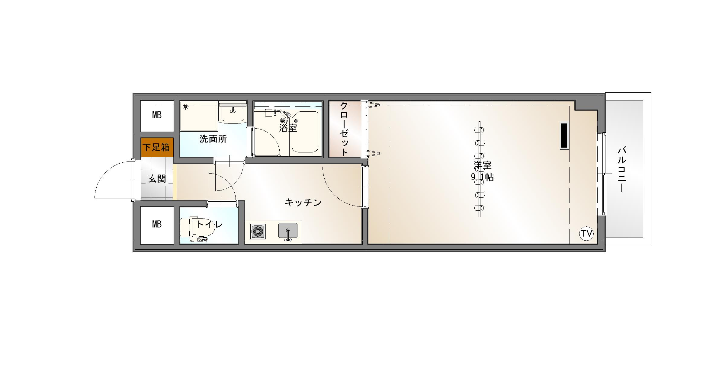 フィオーレ関田の間取り
