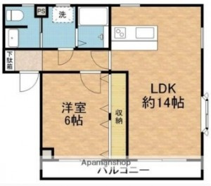 横浜市港北区の賃貸マンションの間取り