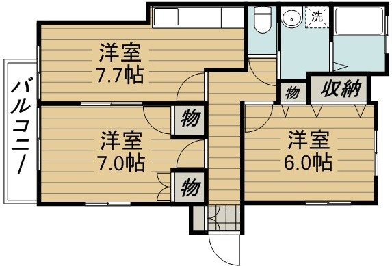 グリーンハイツAの間取り