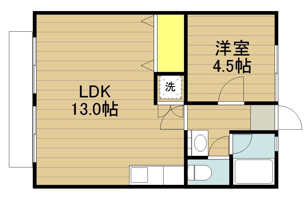 Ｆフラット町谷Ⅰの間取り