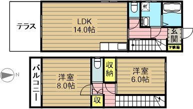コーポ峰の間取り
