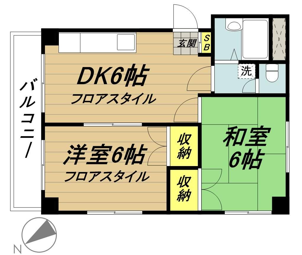 やじまハイツの間取り