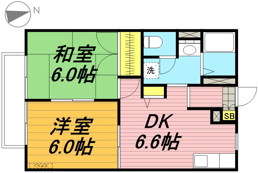 サンハウスⅡ102の間取り
