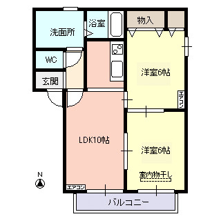 シャーメゾン北町B棟の間取り
