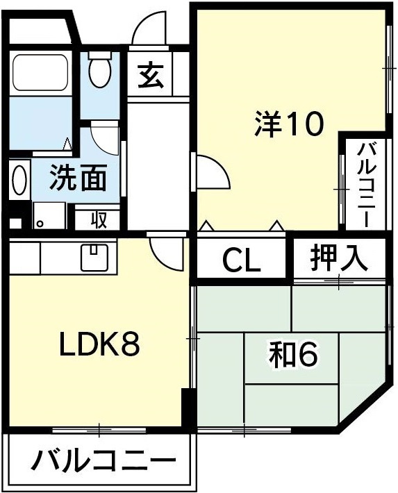 メゾンドール田宮の間取り