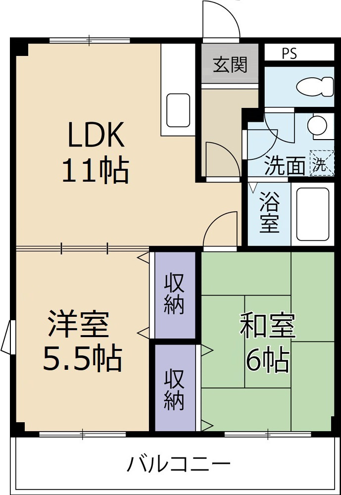 第2郡ハイツの間取り