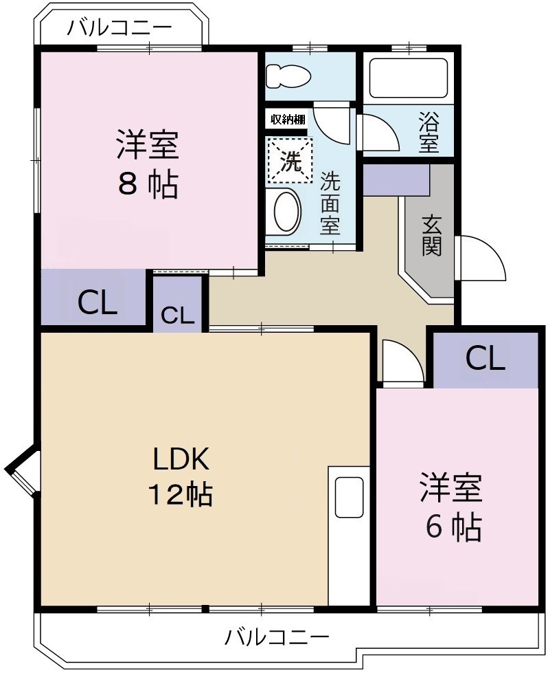 サンライズ新浜の間取り