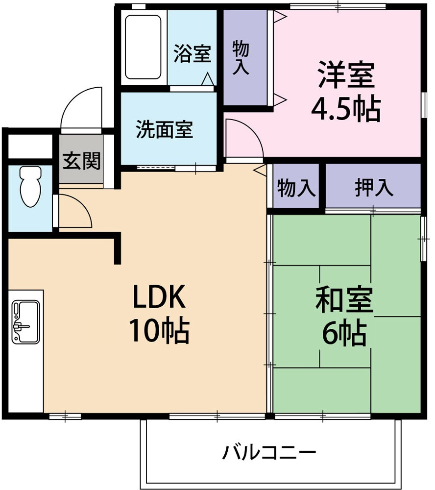 レトア富田橋C棟の間取り