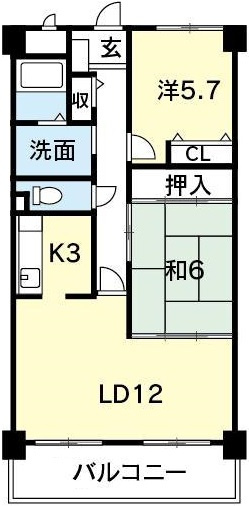 スカール春日の間取り