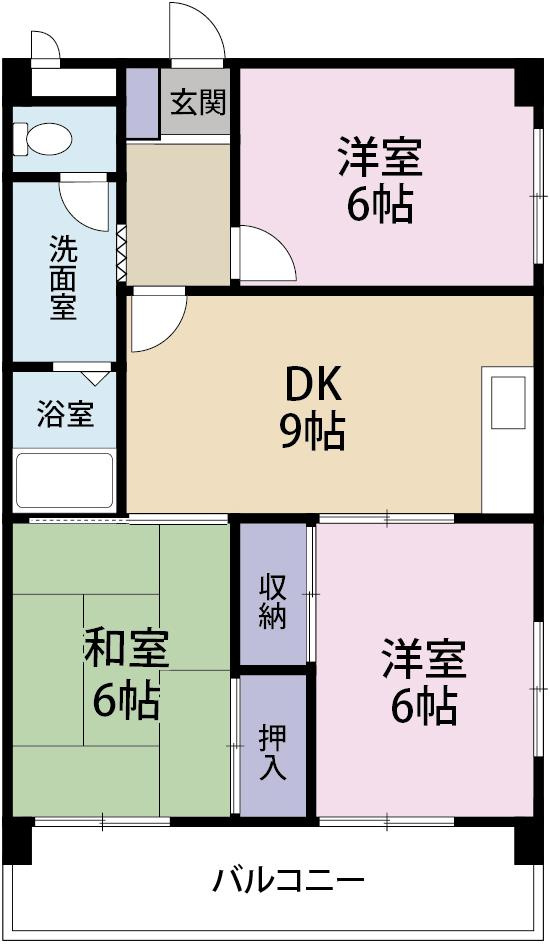 古山ハイツの間取り