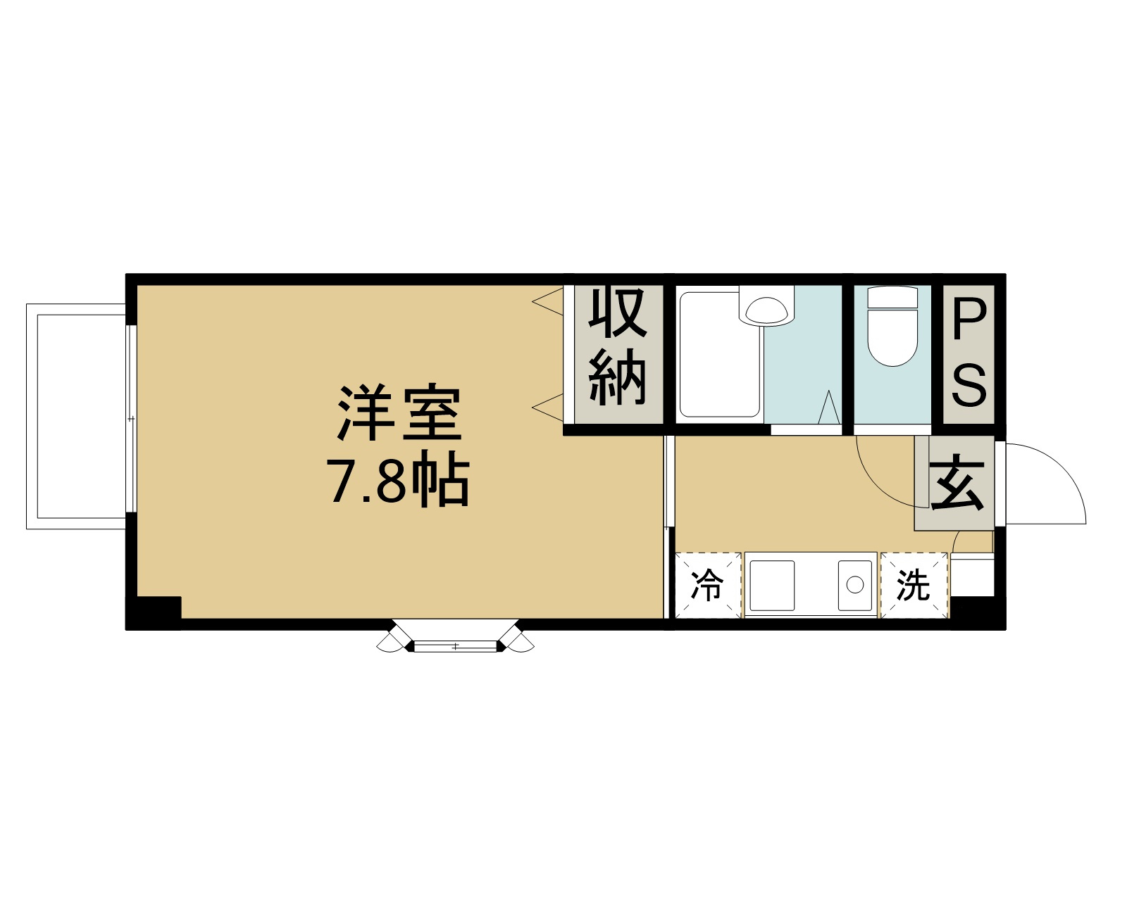 白い雲ハイツの間取り