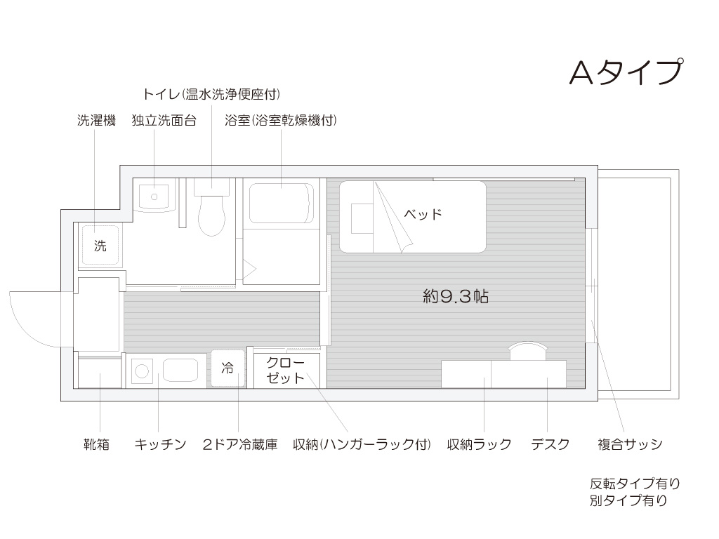 鳥取市の賃貸マンションの間取り
