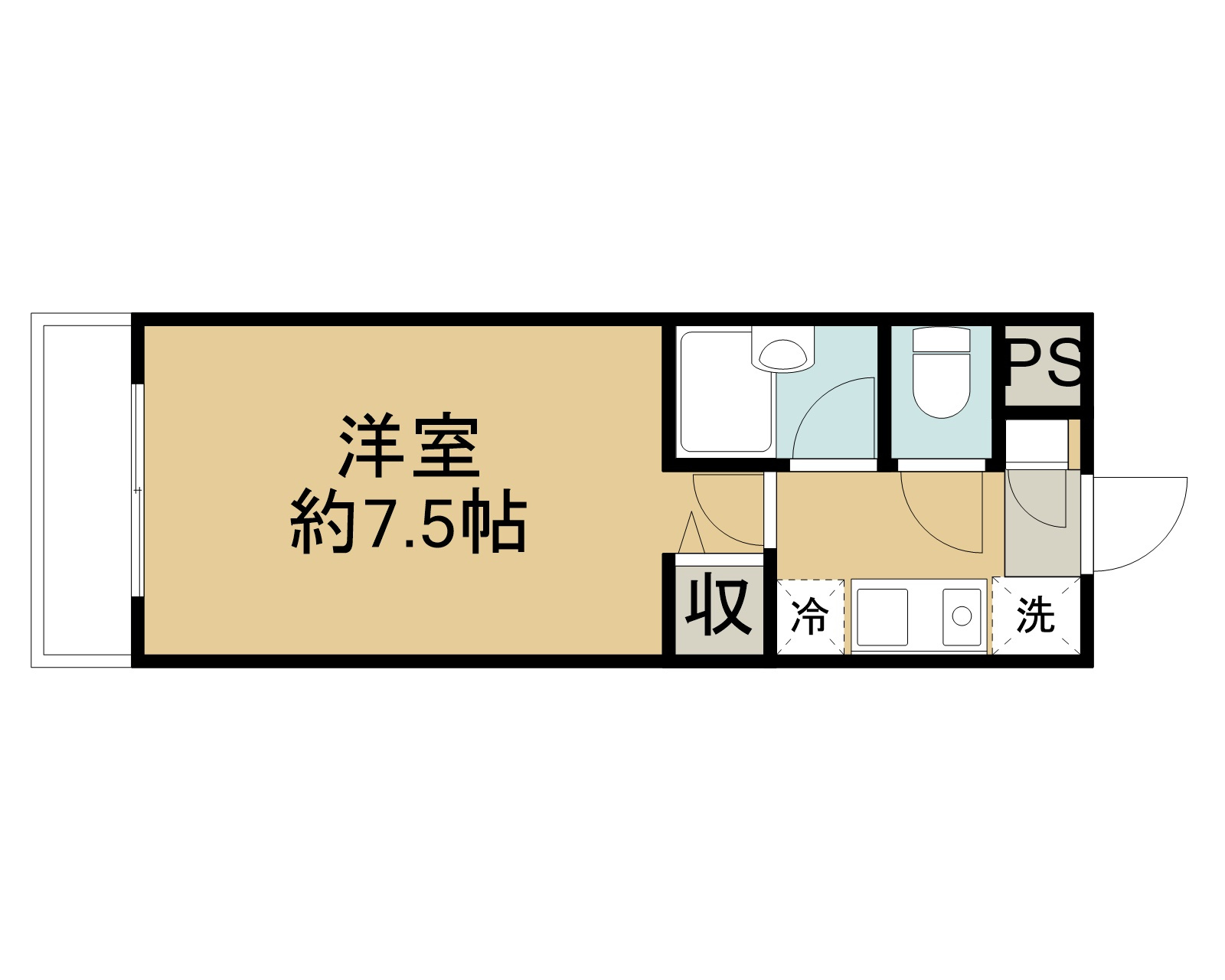 デミオハイツの間取り